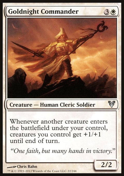 Goldnight Commander, Avacyn Restored #22, Magic: The Gathering card