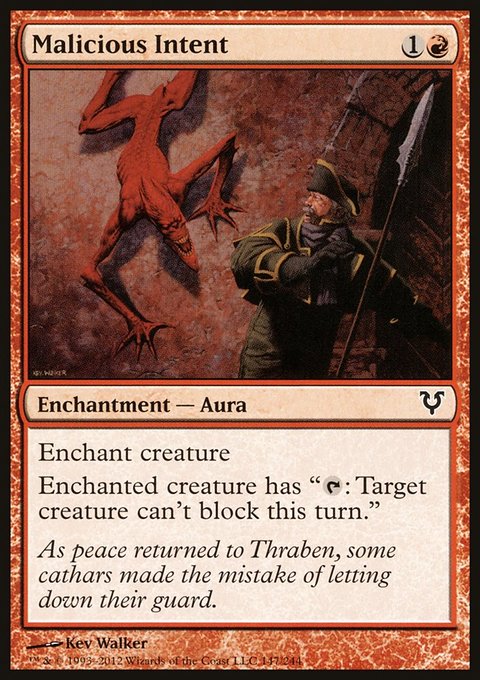 Malicious Intent, Avacyn Restored #147, Magic: The Gathering card