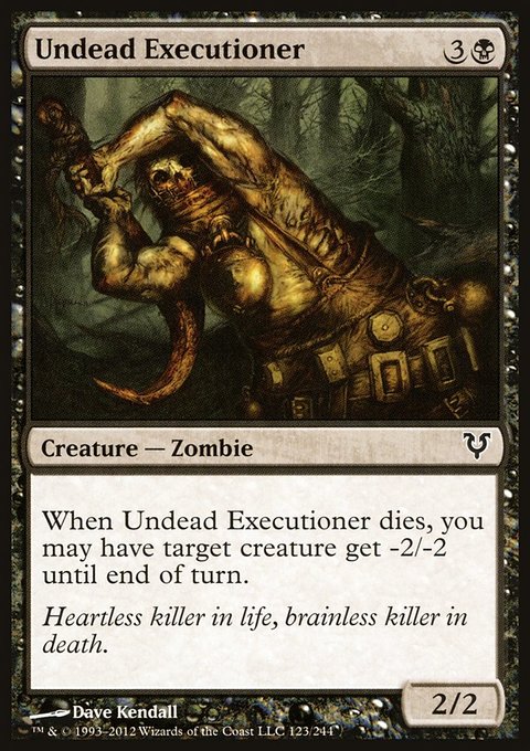 Undead Executioner, Avacyn Restored #123, Magic: The Gathering card