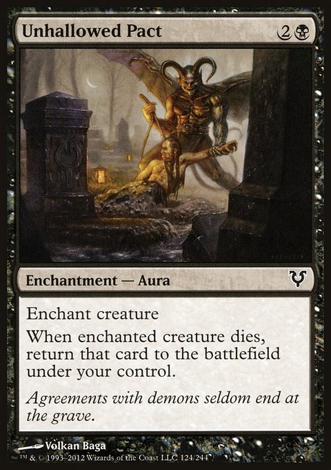 Unhallowed Pact, Avacyn Restored #124, Magic: The Gathering card