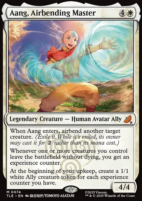 Aang, Airbending Master, Avatar: The Last Airbender Eternal #74, Magic: The Gathering card