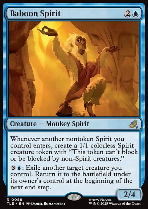 Baboon Spirit, Avatar: The Last Airbender Eternal #89, Magic: The Gathering card
