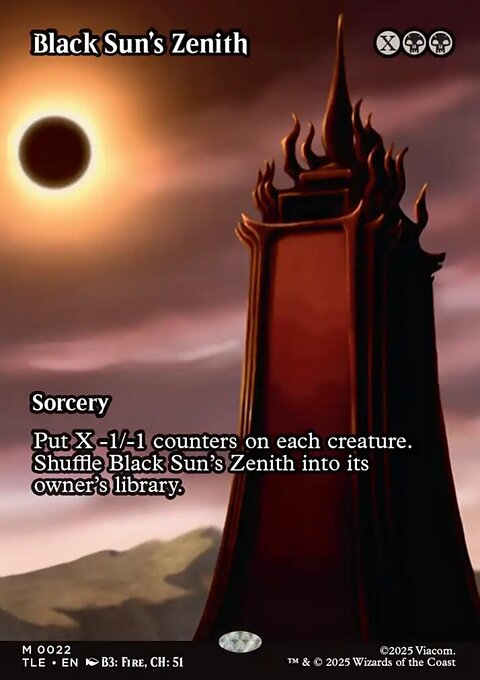 Black Sun's Zenith, Avatar: The Last Airbender Eternal #22, Magic: The Gathering card