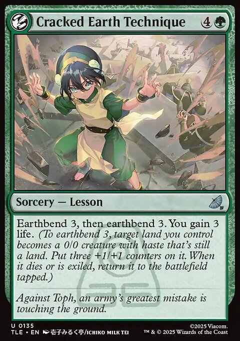 Cracked Earth Technique, Avatar: The Last Airbender Eternal #135, Magic: The Gathering card