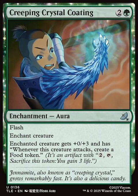 Creeping Crystal Coating, Avatar: The Last Airbender Eternal #136, Magic: The Gathering card
