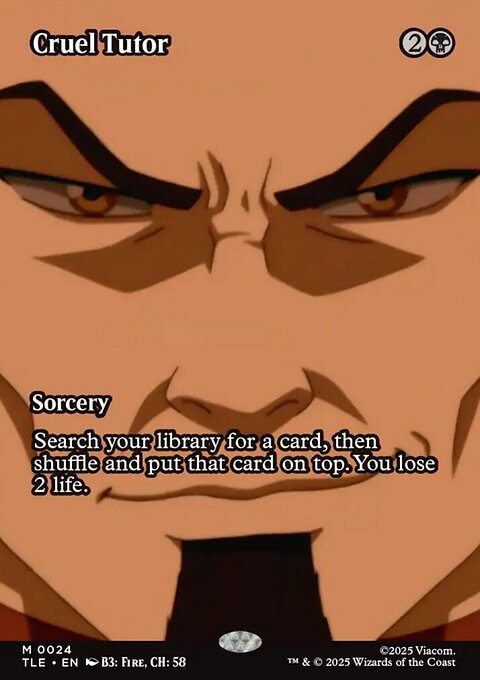 Cruel Tutor, Avatar: The Last Airbender Eternal #24, Magic: The Gathering card