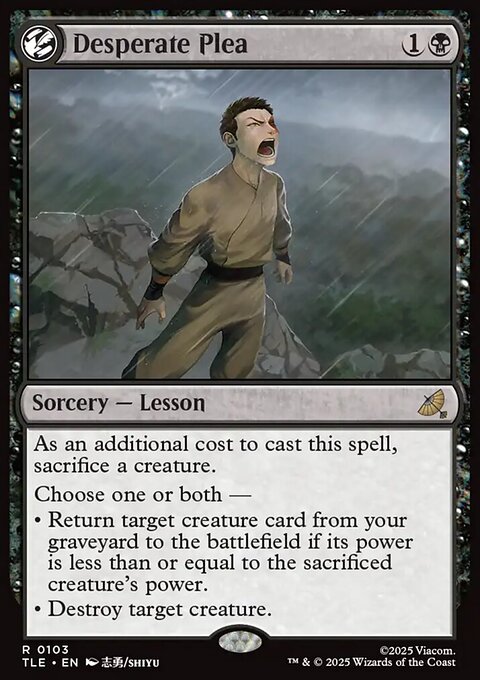 Desperate Plea, Avatar: The Last Airbender Eternal #103, Magic: The Gathering card