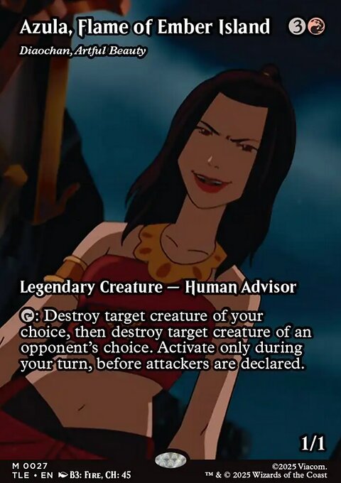Diaochan, Artful Beauty, Avatar: The Last Airbender Eternal #27, Magic: The Gathering card