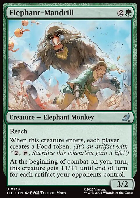 Elephant-Mandrill, Avatar: The Last Airbender Eternal #138, Magic: The Gathering card