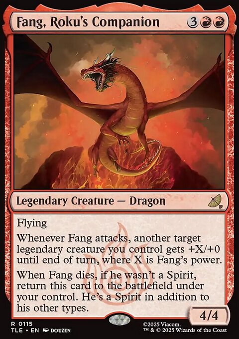 Fang, Roku's Companion, Avatar: The Last Airbender Eternal #115, Magic: The Gathering card