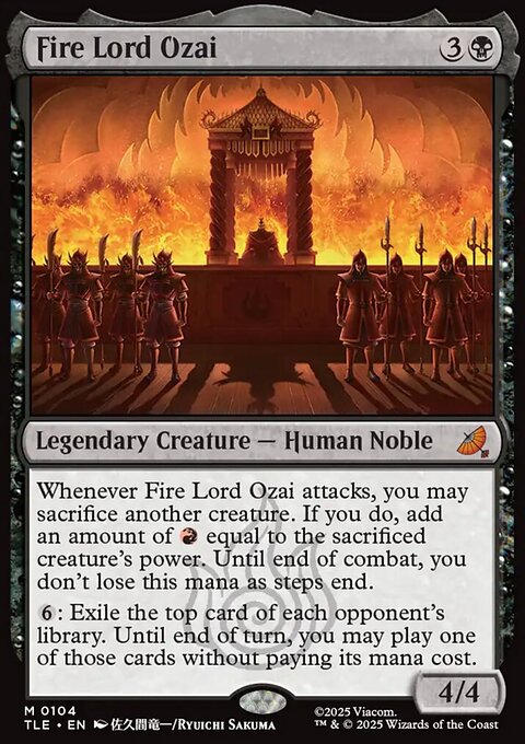 Fire Lord Ozai, Avatar: The Last Airbender Eternal #104, Magic: The Gathering card