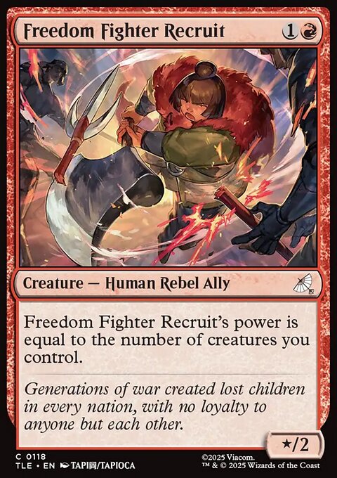 Freedom Fighter Recruit, Avatar: The Last Airbender Eternal #118, Magic: The Gathering card