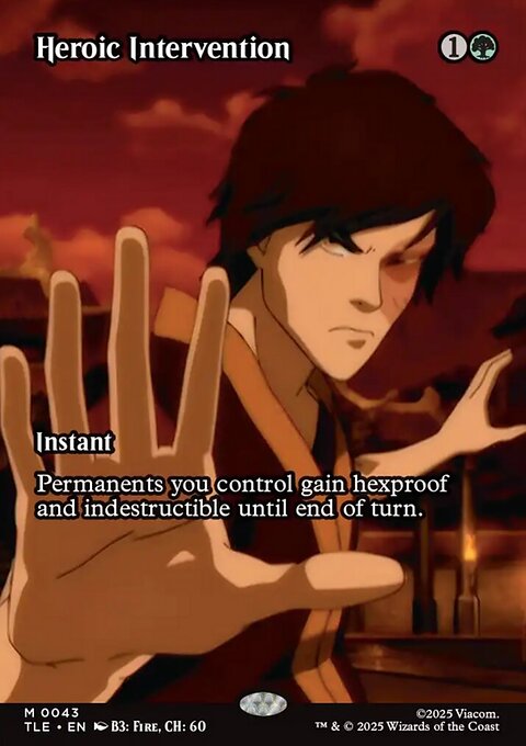 Heroic Intervention, Avatar: The Last Airbender Eternal #43, Magic: The Gathering card