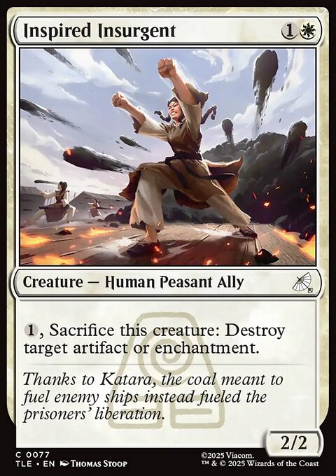 Inspired Insurgent, Avatar: The Last Airbender Eternal #77, Magic: The Gathering card