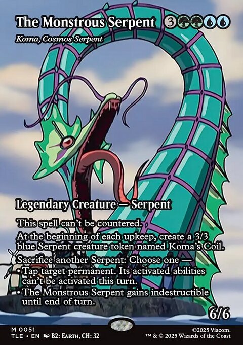 Koma, Cosmos Serpent, Avatar: The Last Airbender Eternal #51, Magic: The Gathering card