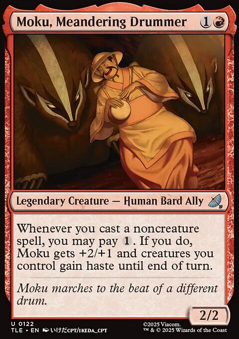Moku, Meandering Drummer, Avatar: The Last Airbender Eternal #122, Magic: The Gathering card