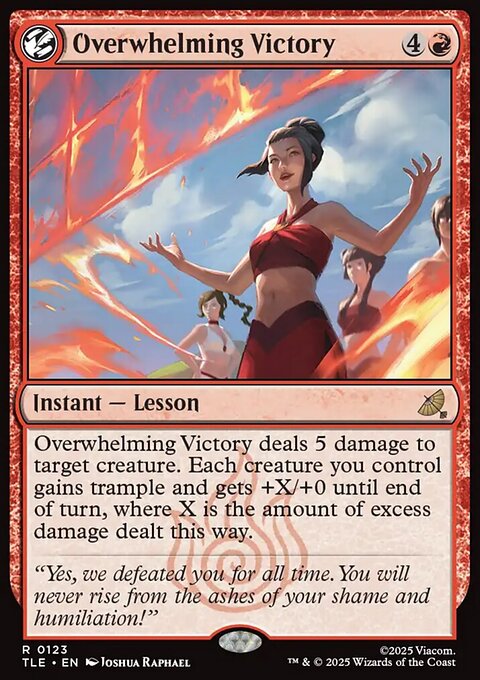 Overwhelming Victory, Avatar: The Last Airbender Eternal #123, Magic: The Gathering card