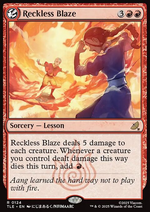 Reckless Blaze, Avatar: The Last Airbender Eternal #124, Magic: The Gathering card