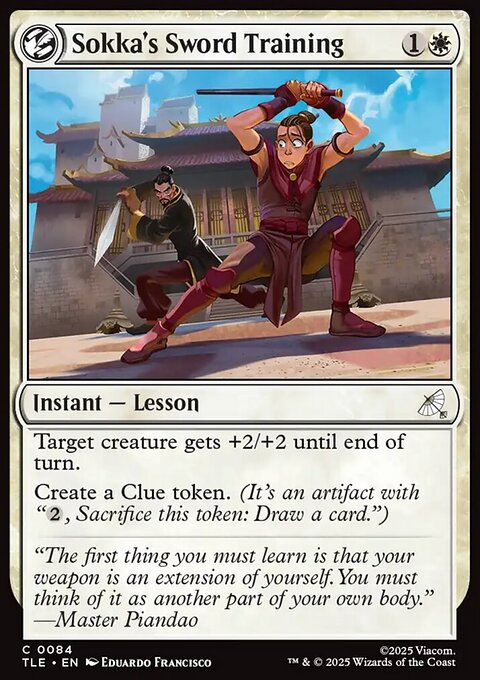Sokka's Sword Training, Avatar: The Last Airbender Eternal #84, Magic: The Gathering card