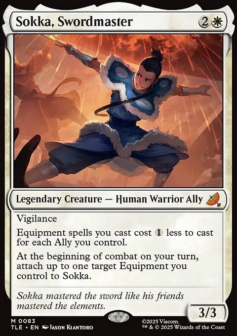 Sokka, Swordmaster, Avatar: The Last Airbender Eternal #83, Magic: The Gathering card