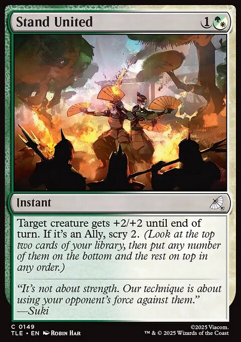 Stand United, Avatar: The Last Airbender Eternal #149, Magic: The Gathering card
