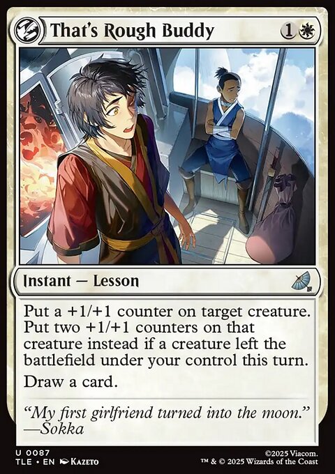 That's Rough Buddy, Avatar: The Last Airbender Eternal #87, Magic: The Gathering card