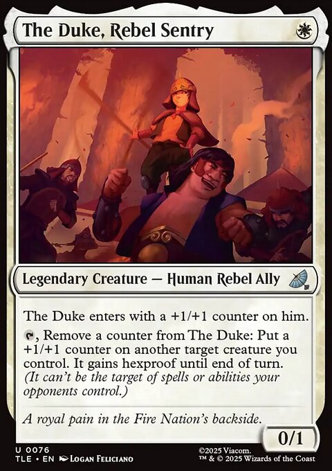 The Duke, Rebel Sentry, Avatar: The Last Airbender Eternal #76, Magic: The Gathering card
