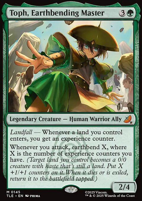 Toph, Earthbending Master, Avatar: The Last Airbender Eternal #145, Magic: The Gathering card