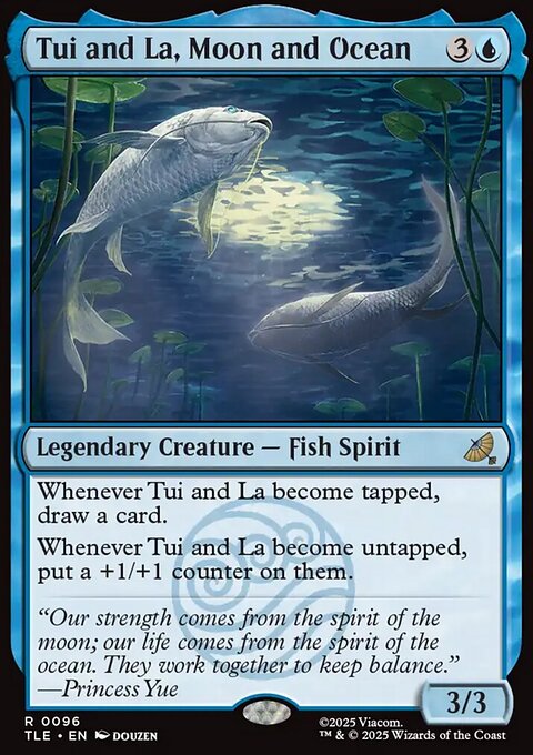 Tui and La, Moon and Ocean, Avatar: The Last Airbender Eternal #96, Magic: The Gathering card