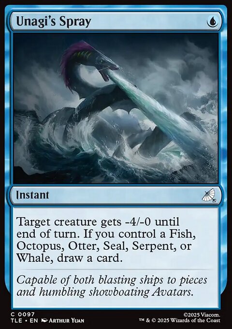Unagi's Spray, Avatar: The Last Airbender Eternal #97, Magic: The Gathering card