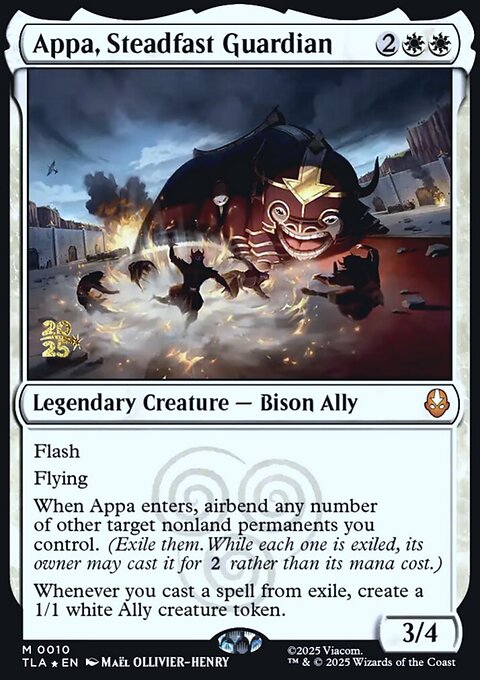 Appa, Steadfast Guardian, Avatar: The Last Airbender Promos #10s, Magic: The Gathering card