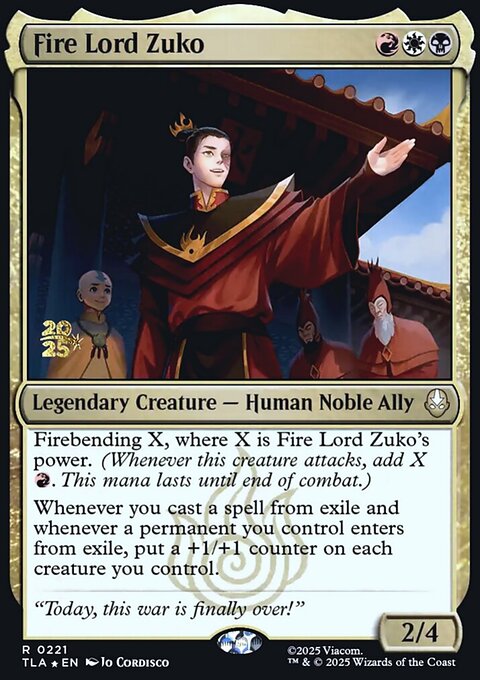 Fire Lord Zuko, Avatar: The Last Airbender Promos #221s, Magic: The Gathering card