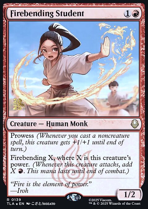 Firebending Student, Avatar: The Last Airbender Promos #139s, Magic: The Gathering card