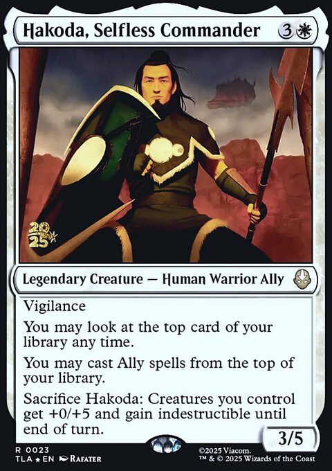 Hakoda, Selfless Commander, Avatar: The Last Airbender Promos #23s, Magic: The Gathering card