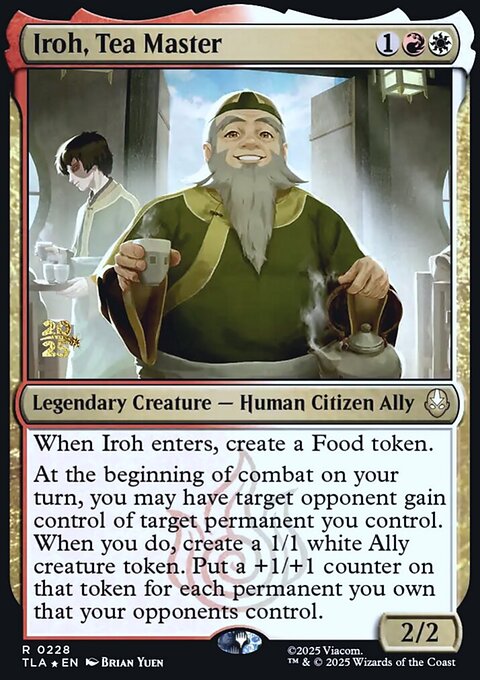 Iroh, Tea Master, Avatar: The Last Airbender Promos #228s, Magic: The Gathering card