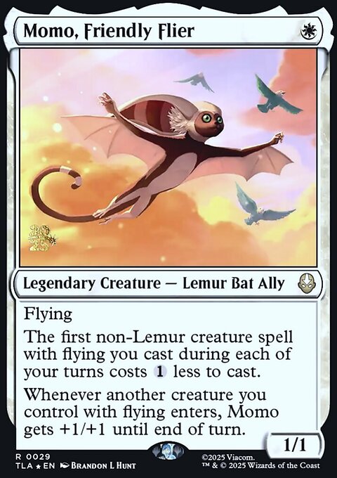 Momo, Friendly Flier, Avatar: The Last Airbender Promos #29s, Magic: The Gathering card