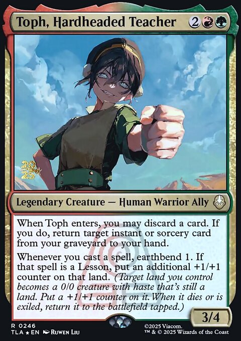 Toph, Hardheaded Teacher, Avatar: The Last Airbender Promos #246s, Magic: The Gathering card