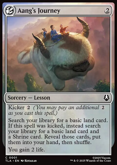 Aang's Journey, Avatar: The Last Airbender #1, Magic: The Gathering card