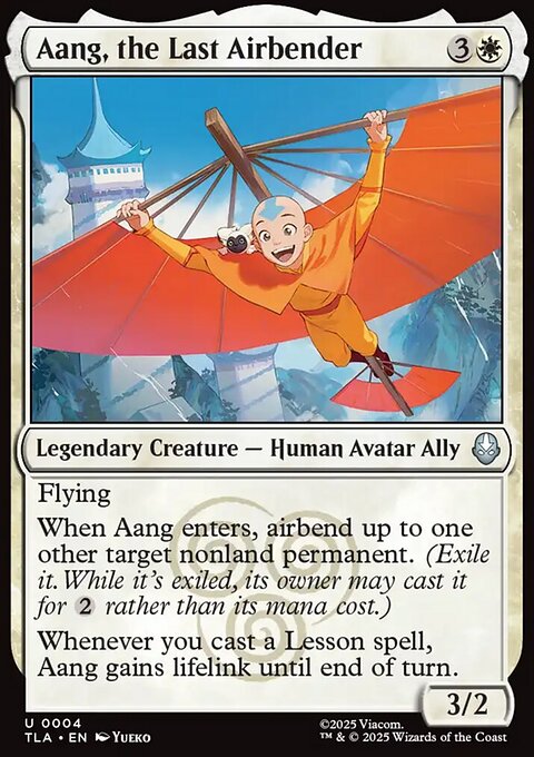 Aang, the Last Airbender, Avatar: The Last Airbender #4, Magic: The Gathering card