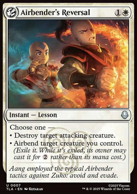 Airbender's Reversal, Avatar: The Last Airbender #7, Magic: The Gathering card