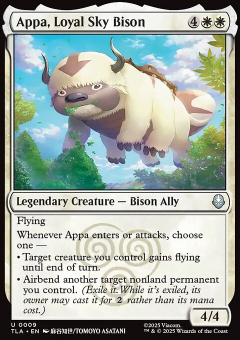 Appa, Loyal Sky Bison, Avatar: The Last Airbender #9, Magic: The Gathering card