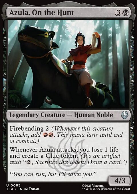 Azula, On the Hunt, Avatar: The Last Airbender #85, Magic: The Gathering card