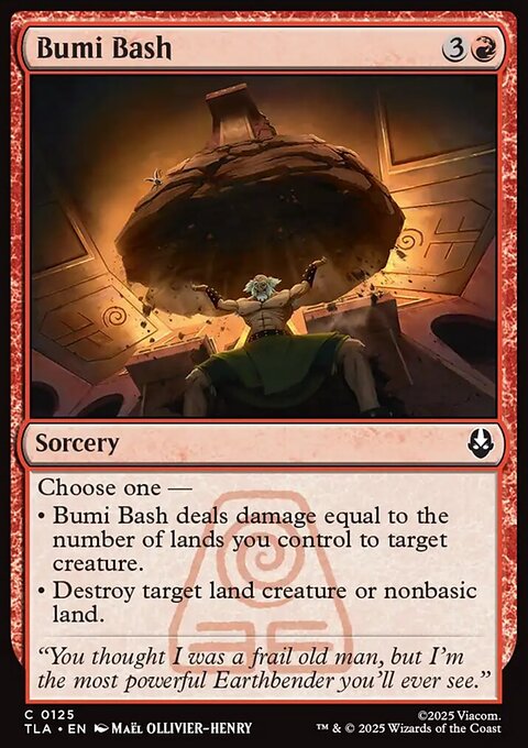 Bumi Bash, Avatar: The Last Airbender #125, Magic: The Gathering card