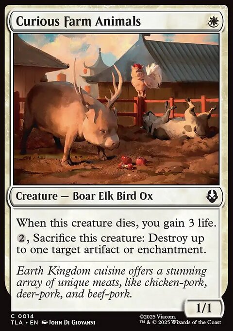 Curious Farm Animals, Avatar: The Last Airbender #14, Magic: The Gathering card