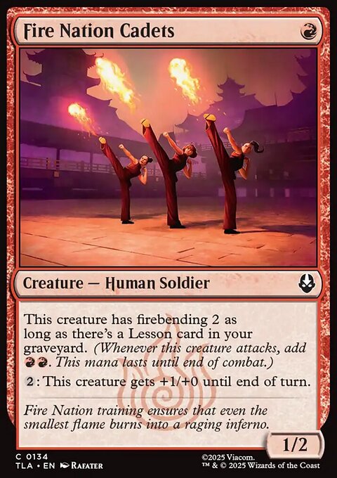 Fire Nation Cadets, Avatar: The Last Airbender #134, Magic: The Gathering card