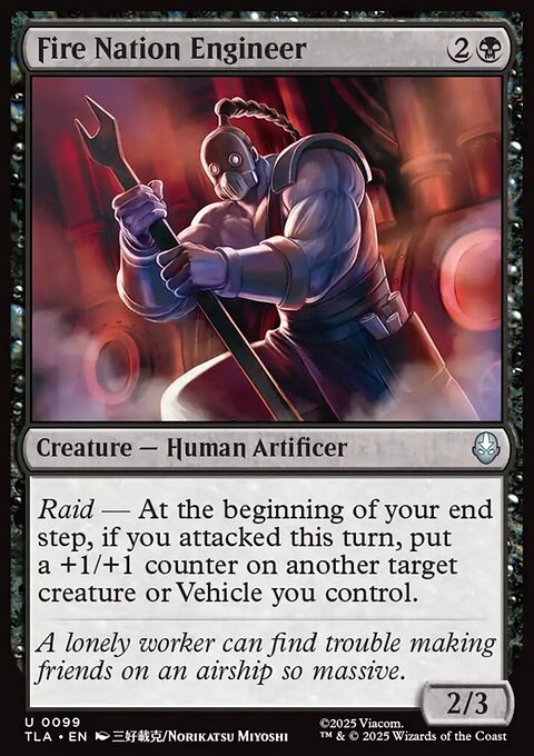 Fire Nation Engineer, Avatar: The Last Airbender #99, Magic: The Gathering card