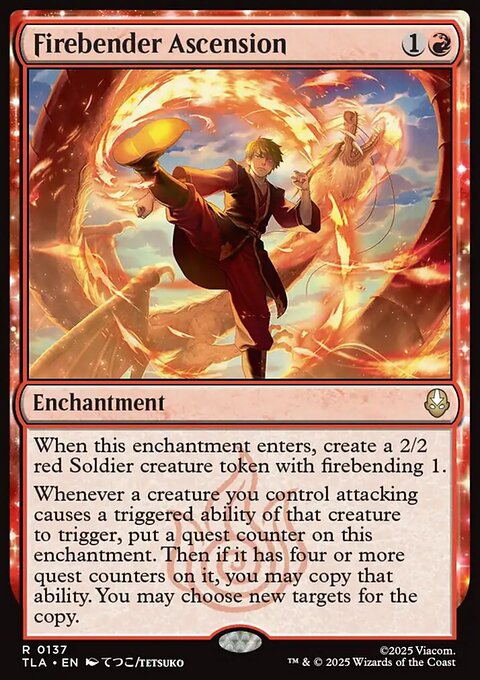 Firebender Ascension, Avatar: The Last Airbender #137, Magic: The Gathering card