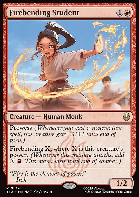Firebending Student, Avatar: The Last Airbender #139, Magic: The Gathering card