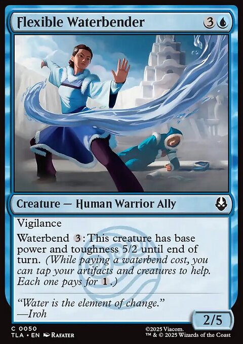 Flexible Waterbender, Avatar: The Last Airbender #50, Magic: The Gathering card