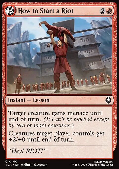 How to Start a Riot, Avatar: The Last Airbender #140, Magic: The Gathering card